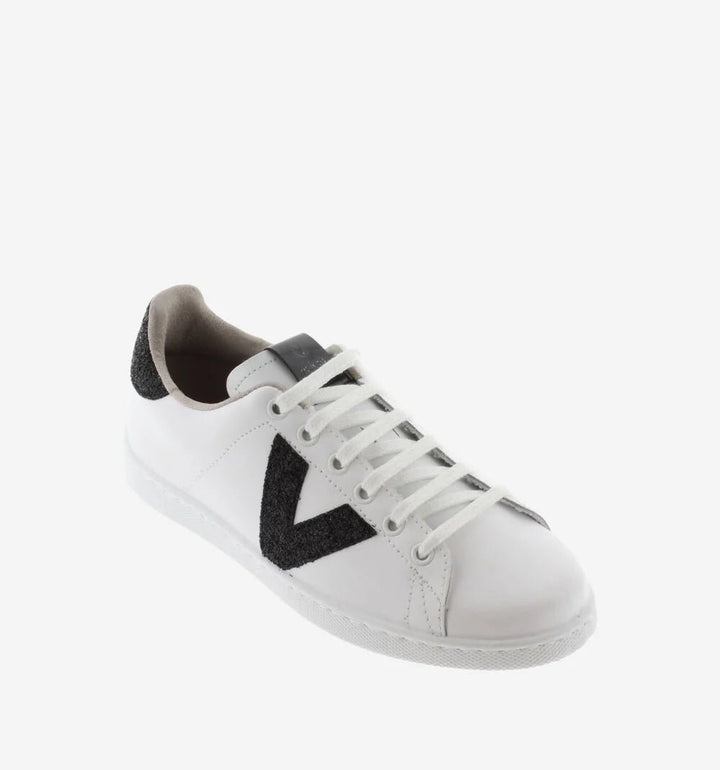 Victoria TENIS LEATHER & GLITTER SWIRLS - Black Shoes Victoria Shoes
