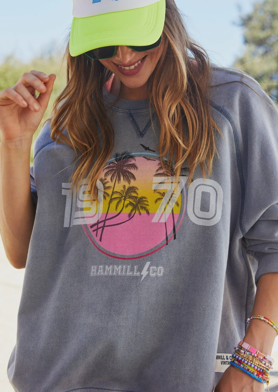 VINTAGE 1970 BEACH SWEAT - FADED NAVY Windcheater hammill & Co