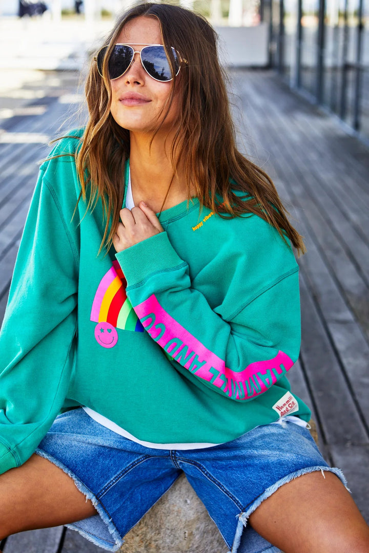 VINTAGE RAINBOW SWEAT - JADE Windcheater hammill & Co