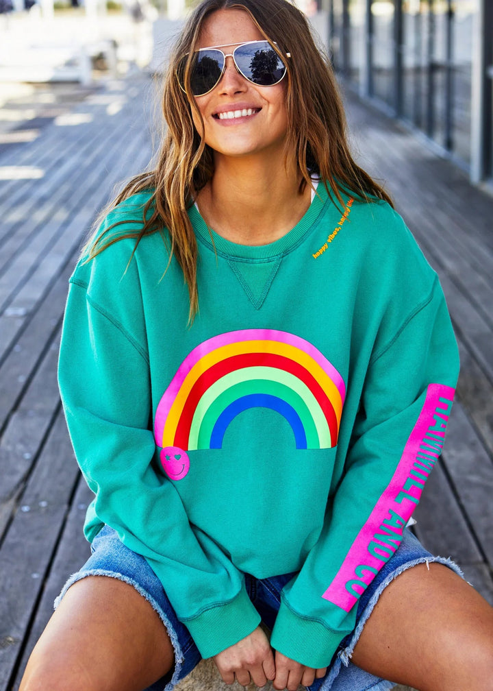 VINTAGE RAINBOW SWEAT - JADE Windcheater hammill & Co