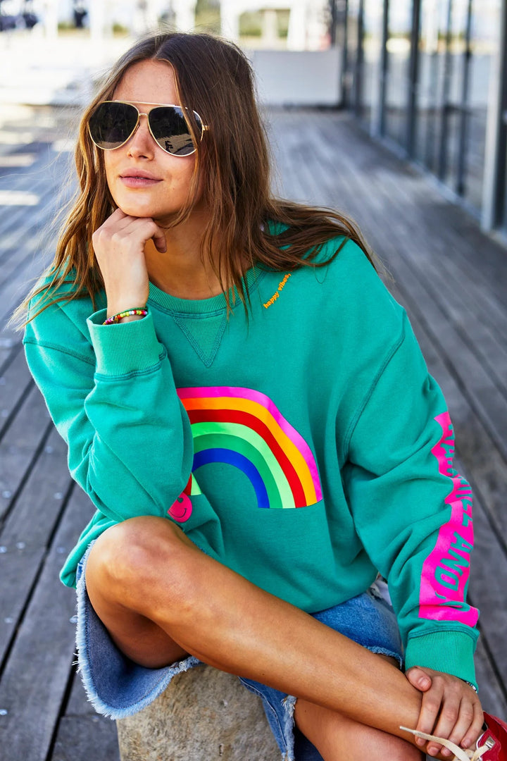 VINTAGE RAINBOW SWEAT - JADE Windcheater hammill & Co