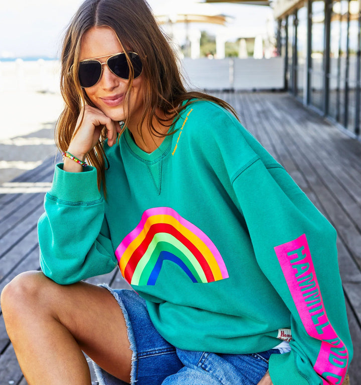VINTAGE RAINBOW SWEAT - JADE Windcheater hammill & Co
