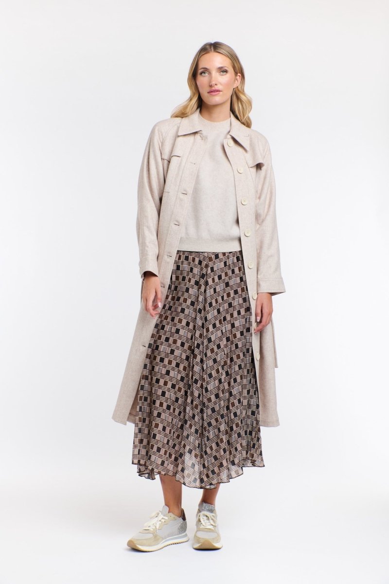 WESTWOOD CHECK SKIRT - chocolate skirt 365 days