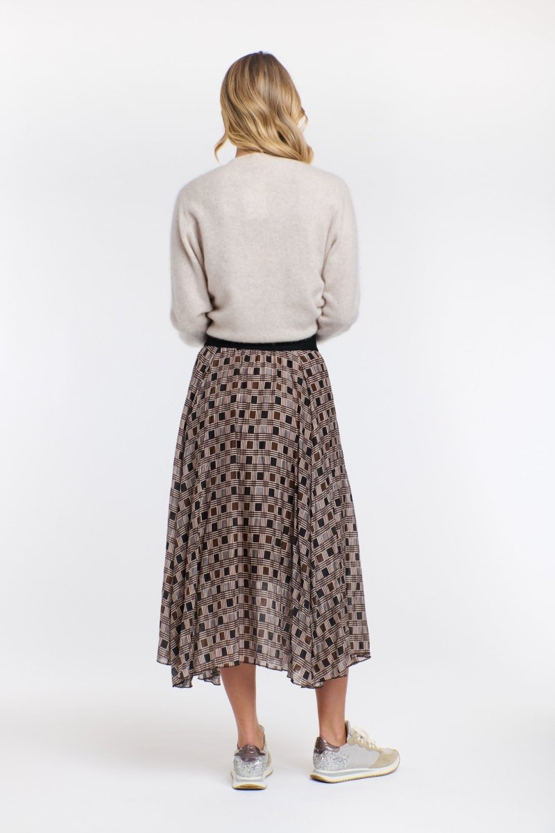 WESTWOOD CHECK SKIRT - chocolate skirt 365 days
