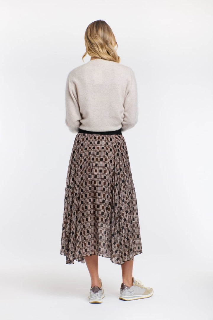 WESTWOOD CHECK SKIRT - chocolate skirt 365 days