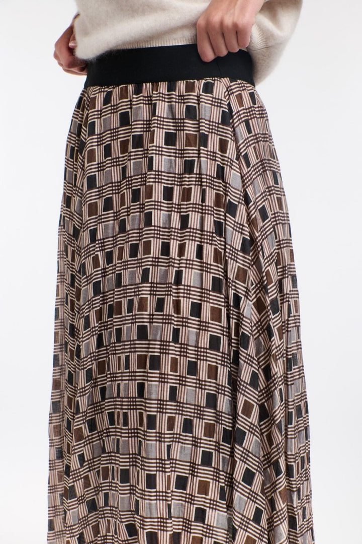 WESTWOOD CHECK SKIRT - chocolate skirt 365 days S