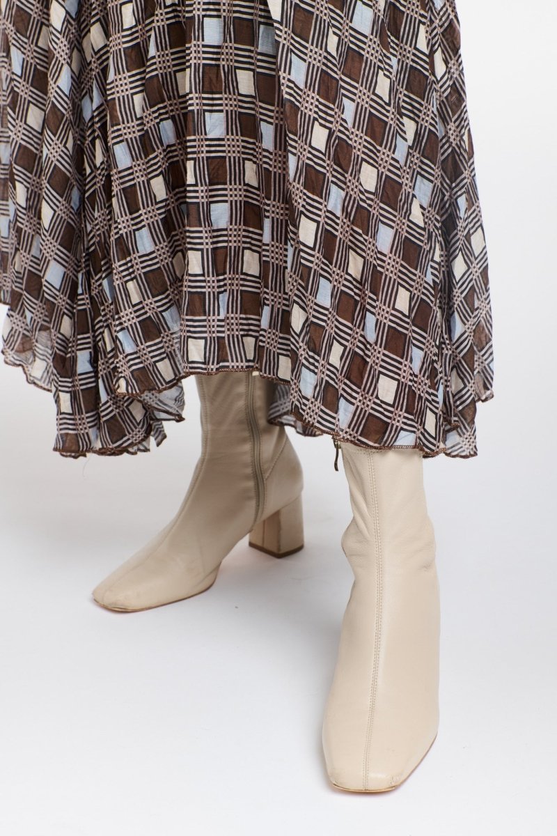 WESTWOOD CHECK SKIRT - chocolate skirt 365 days