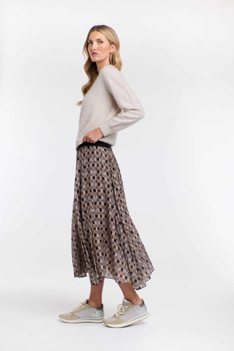 WESTWOOD CHECK SKIRT - chocolate skirt 365 days