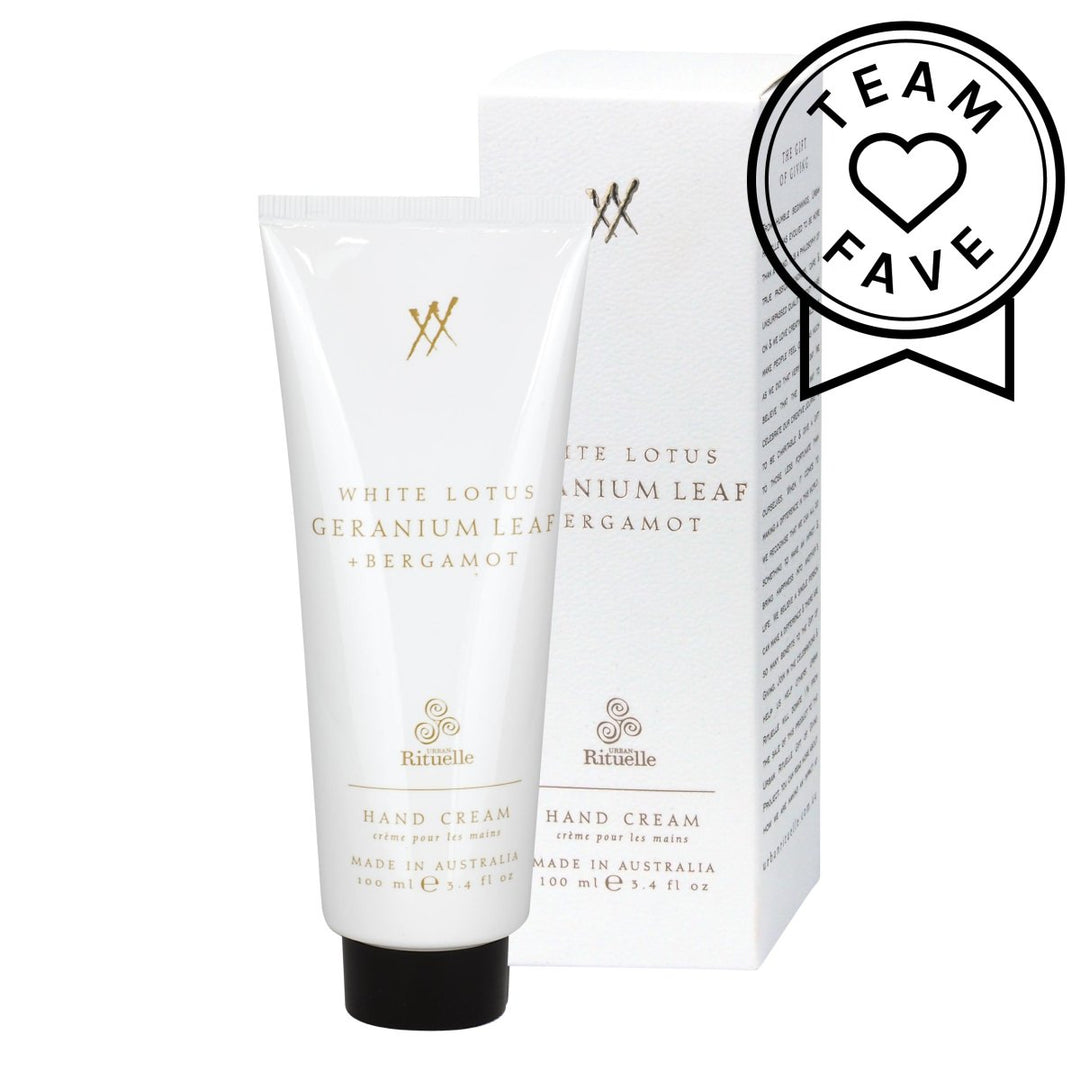 White Lotus, Geranium Leaf &amp; Bergamot Hand Cream | 100ml Hand Cream Urban Rituelle
