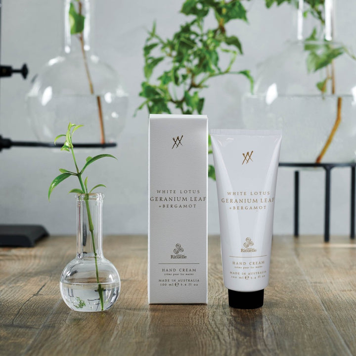 White Lotus, Geranium Leaf &amp; Bergamot Hand Cream | 100ml Hand Cream Urban Rituelle