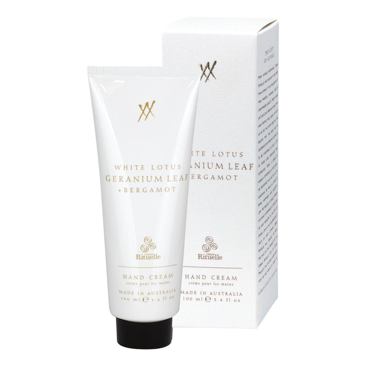 White Lotus, Geranium Leaf &amp; Bergamot Hand Cream | 100ml Hand Cream Urban Rituelle