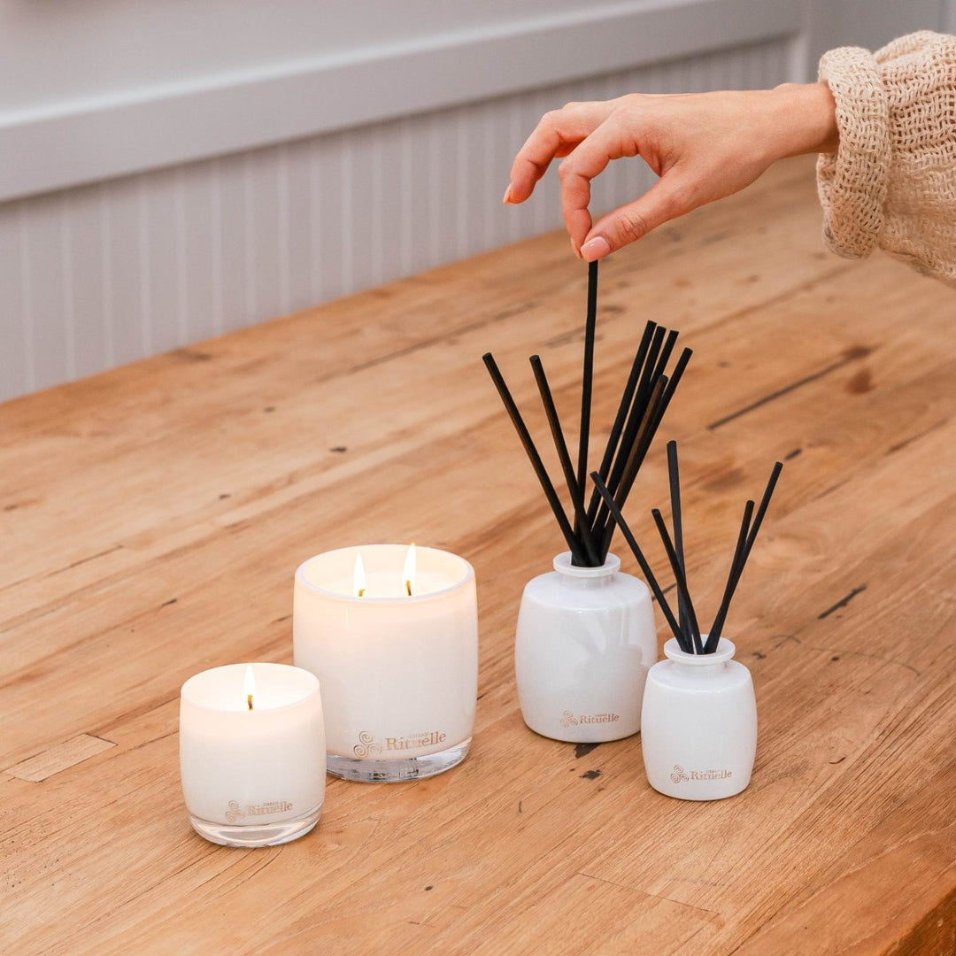 White Lotus, Geranium Leaf &amp; Bergamot<br> Scented Soy Candle | 400gm Urban Rituelle