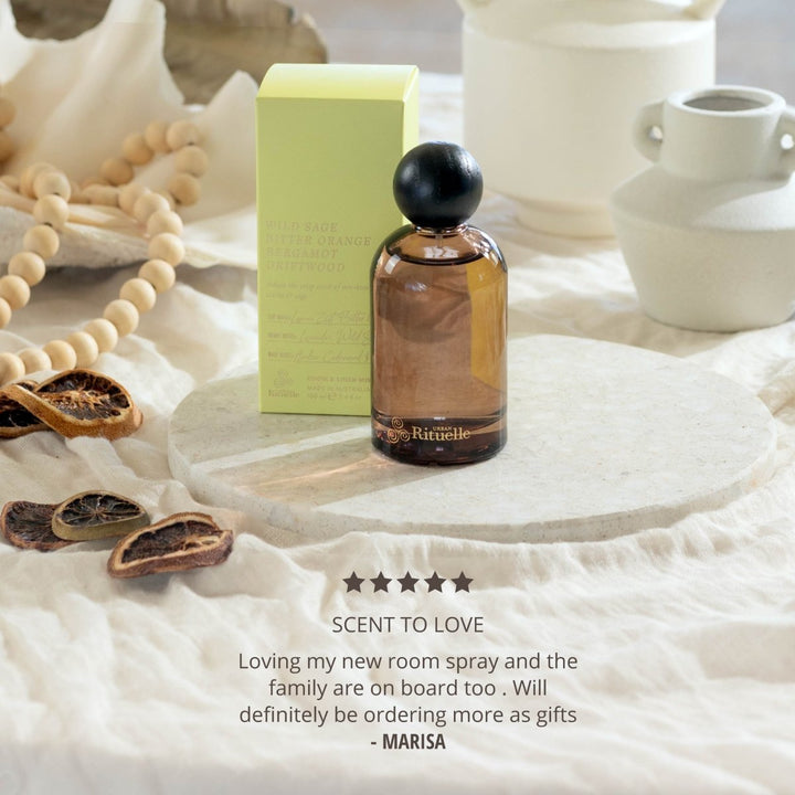 Wild Sage, Bitter Orange, Bergamot, Driftwood<br> Room & Linen Mist | 100ml Urban Rituelle