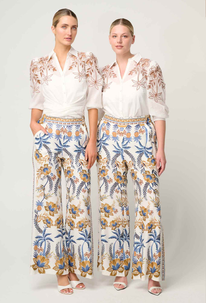 Willow Linen Viscose Pant in Golden Medina - Stanleyandstone