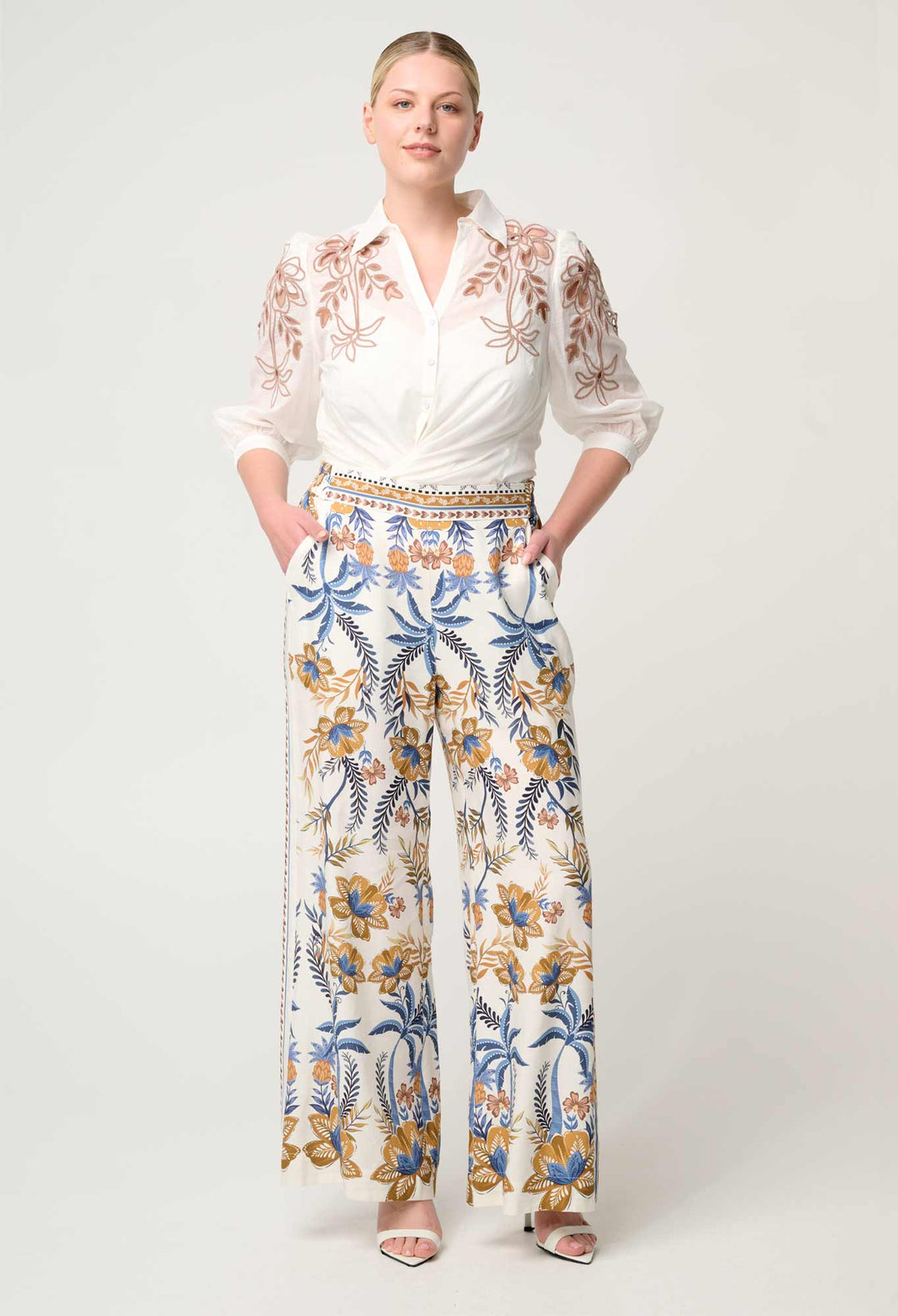 Willow Linen Viscose Pant in Golden Medina - Stanleyandstone