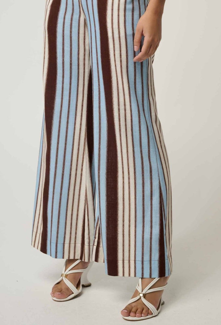 Willow Linen Viscose Pant in Iridescent Stripe pant Once Was