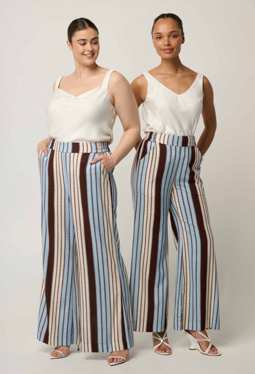 Willow Linen Viscose Pant in Iridescent Stripe pant Once Was