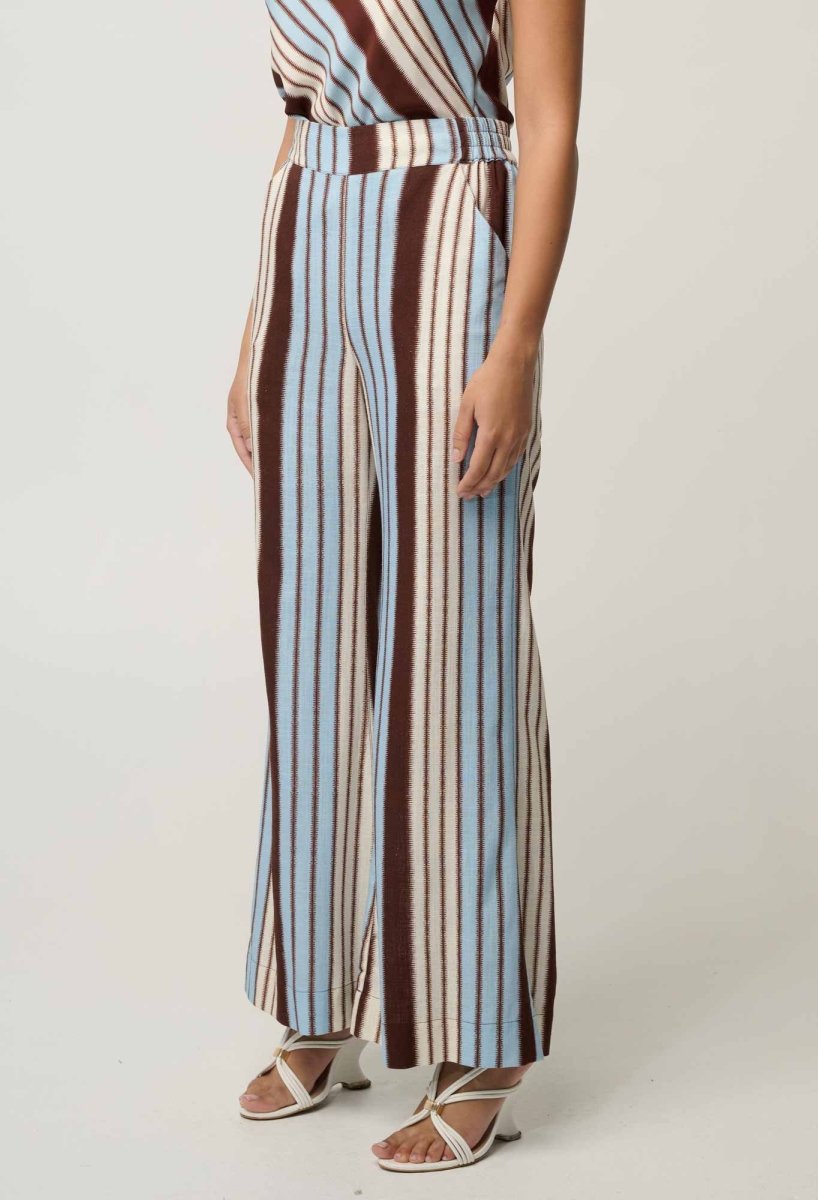 Willow Linen Viscose Pant in Iridescent Stripe pant Once Was