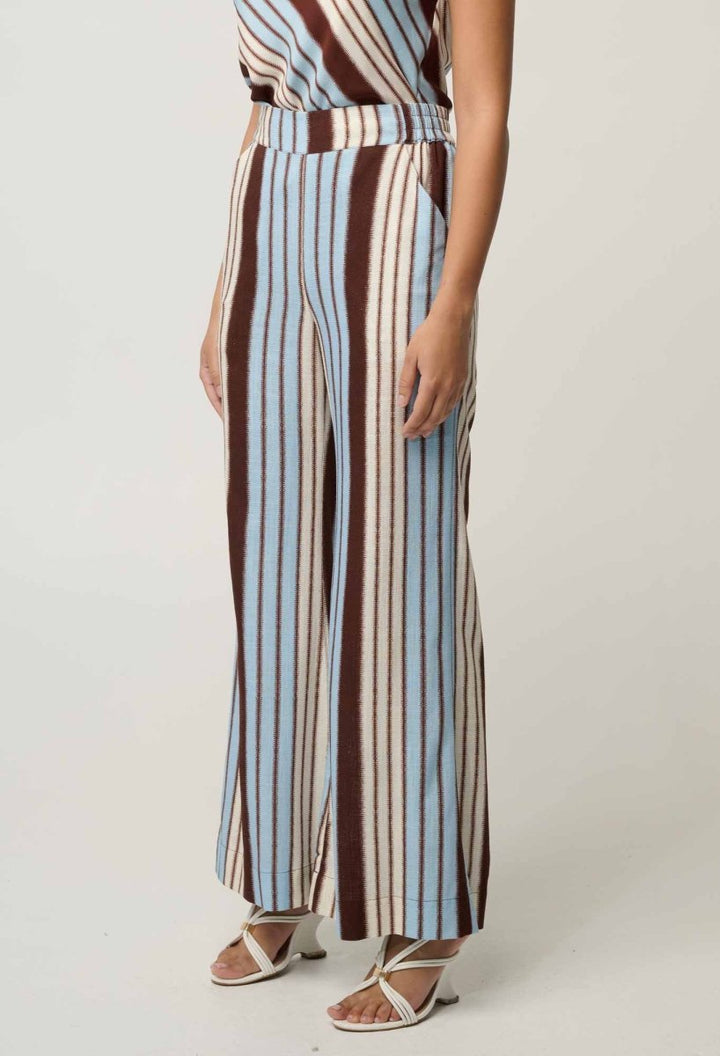 Willow Linen Viscose Pant in Iridescent Stripe pant Once Was