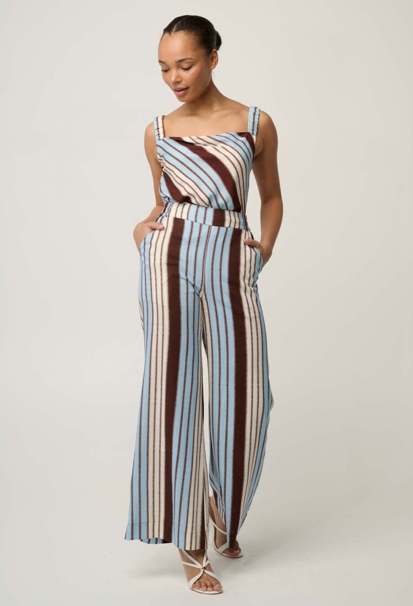 Willow Linen Viscose Pant in Iridescent Stripe pant Once Was