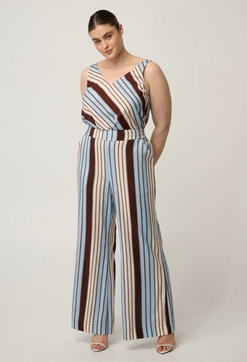 Willow Linen Viscose Pant in Iridescent Stripe pant Once Was