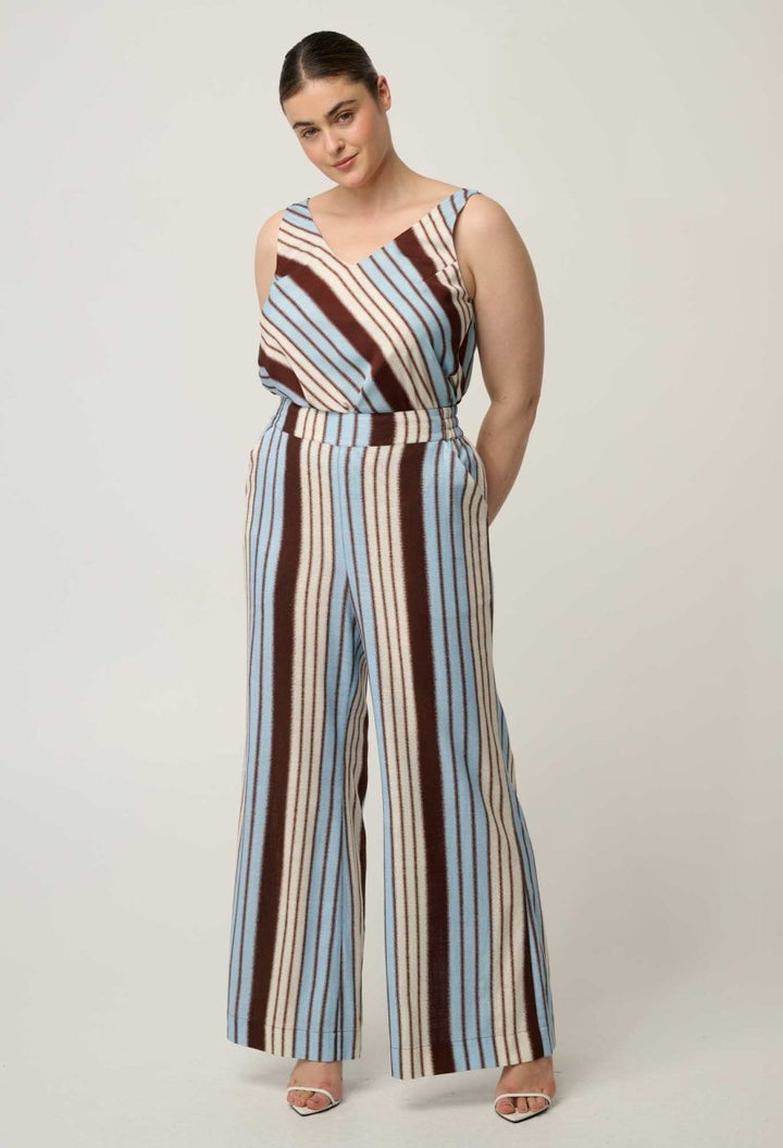 Willow Linen Viscose Pant in Iridescent Stripe pant Once Was
