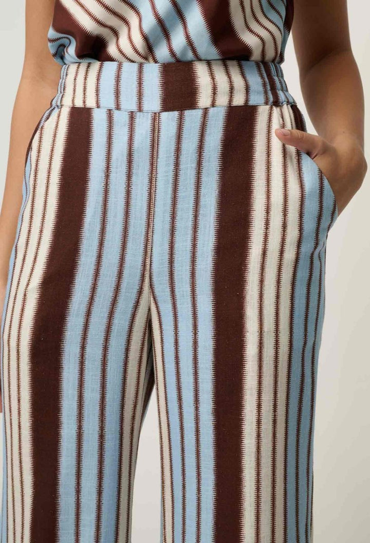 Willow Linen Viscose Pant in Iridescent Stripe pant Once Was