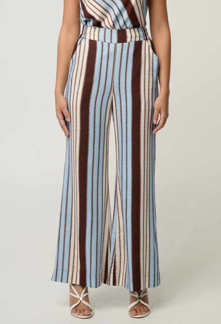 Willow Linen Viscose Pant in Iridescent Stripe pant Once Was