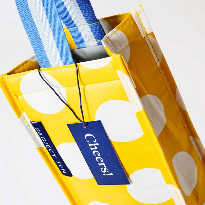 Wine Bag – Yellow Polka Dot - Stanleyandstone