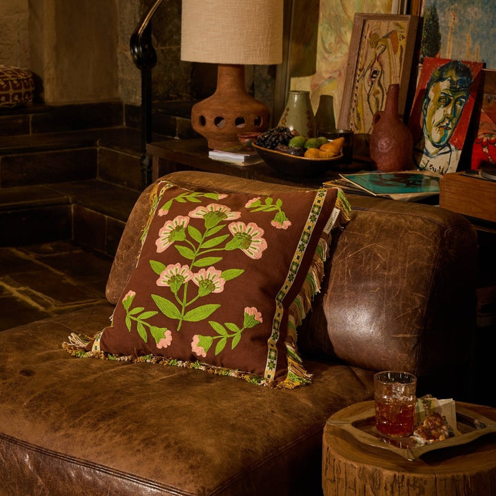 Winona Embroidered Cushion - Stanleyandstone