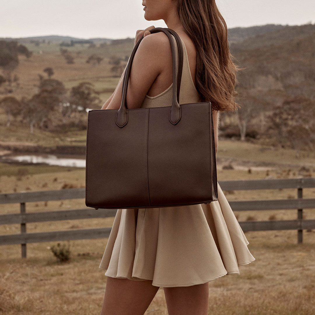 Without Warning Bag - Cocoa Tote Bag Status Anxiety