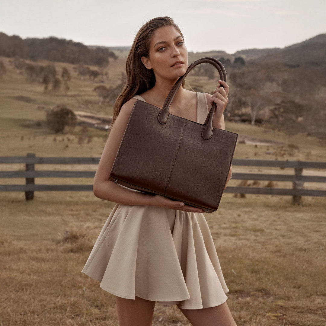 Without Warning Bag - Cocoa Tote Bag Status Anxiety