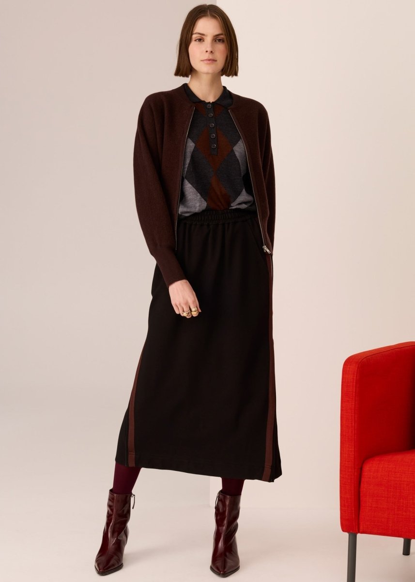 Wyatt Boiled Wool Bomber - Chocolate Coats & Jackets POL