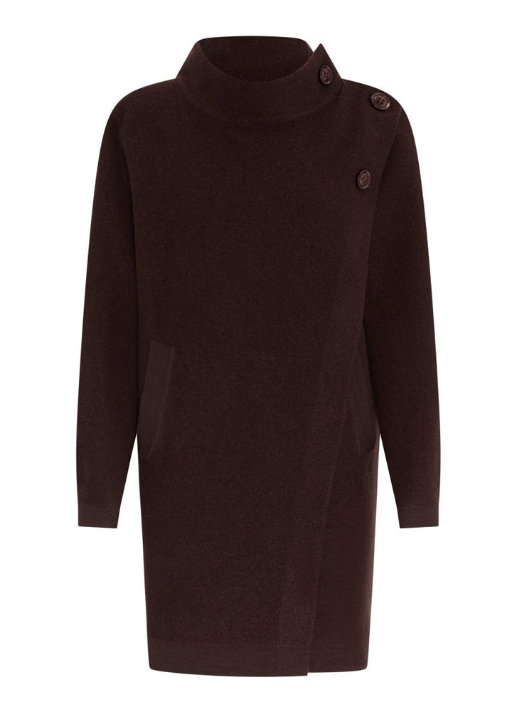 Wyatt Boiled Wool Coat - chocolate Coats &amp; Jackets POL