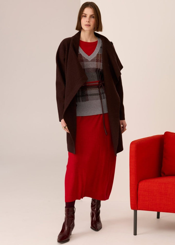 Wyatt Boiled Wool Coat - chocolate Coats &amp; Jackets POL