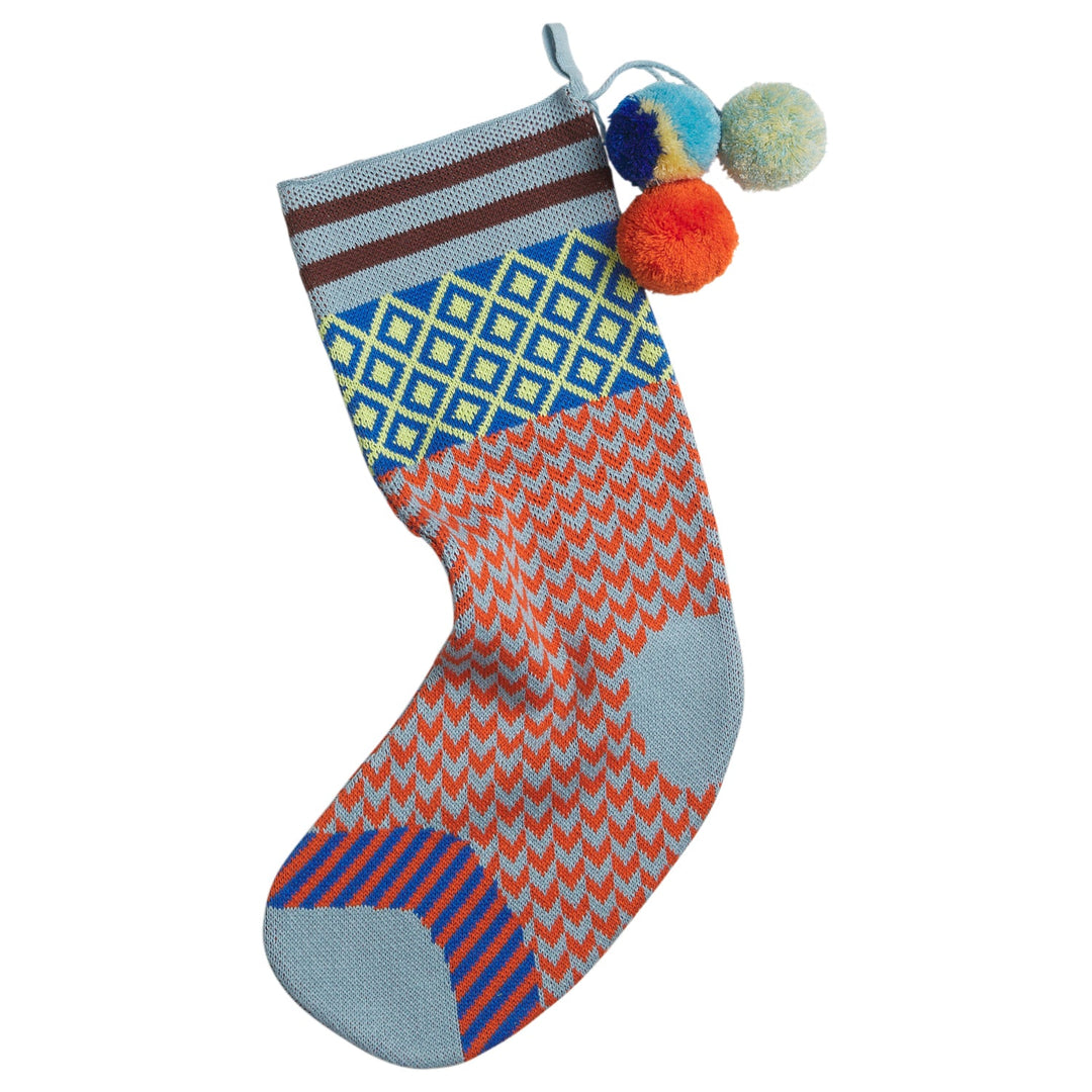 Palmina Knitted Stocking - Cerulean