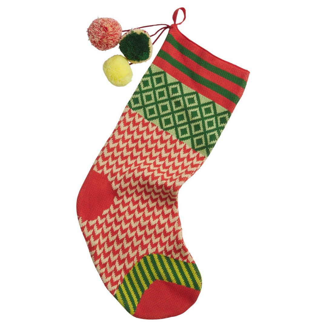 Palmina Knitted Stocking - Crimson