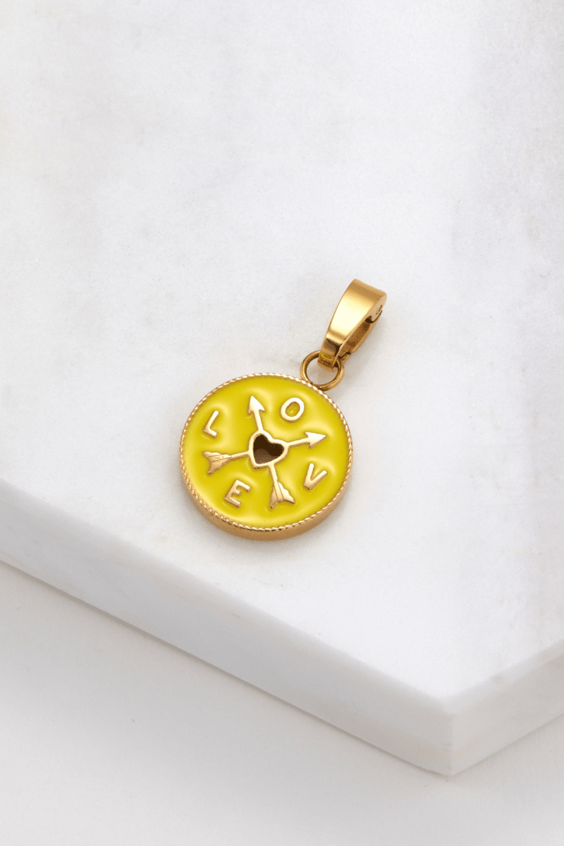 Yellow Love Charm charms Zafino Jewellery