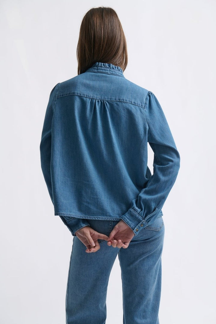 Yolanda Shirt - Hermosa Blue Blouse Kireina