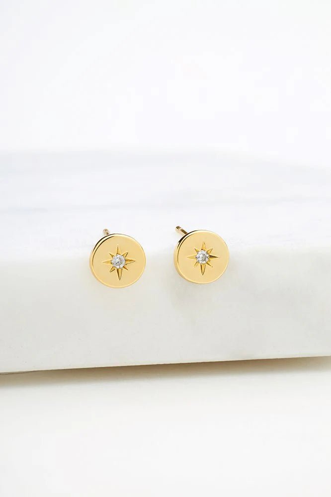 Zafino Crystal Disk Stud earing - 925 sterling silver earing Zafino Jewellery