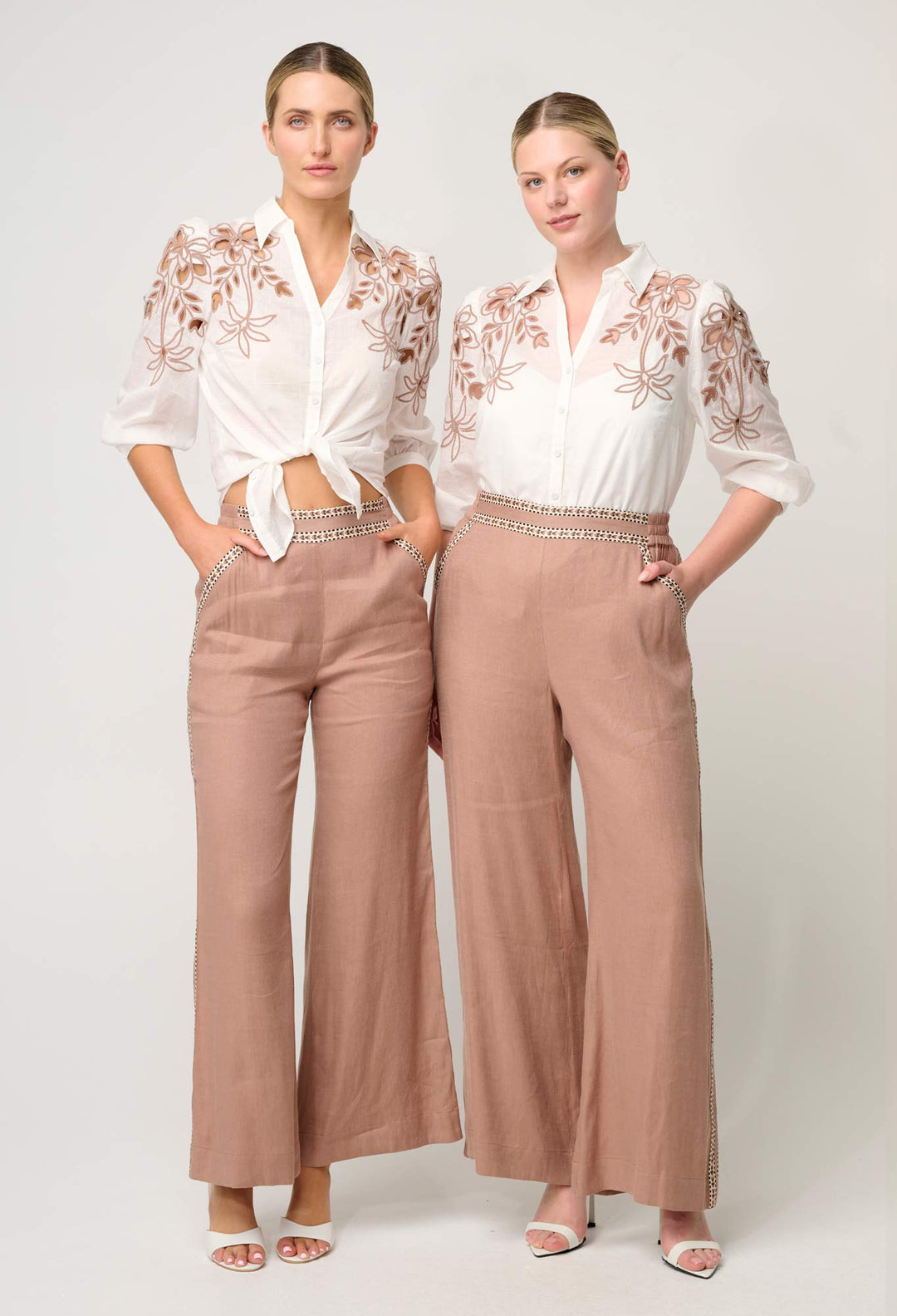 Zara Linen Viscose Pant in Dune - Stanleyandstone