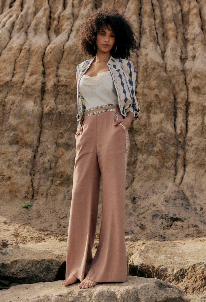 Zara Linen Viscose Pant in Dune - Stanleyandstone