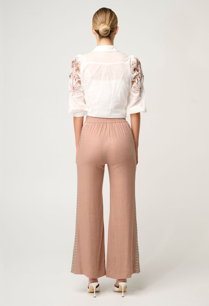 Zara Linen Viscose Pant in Dune - Stanleyandstone