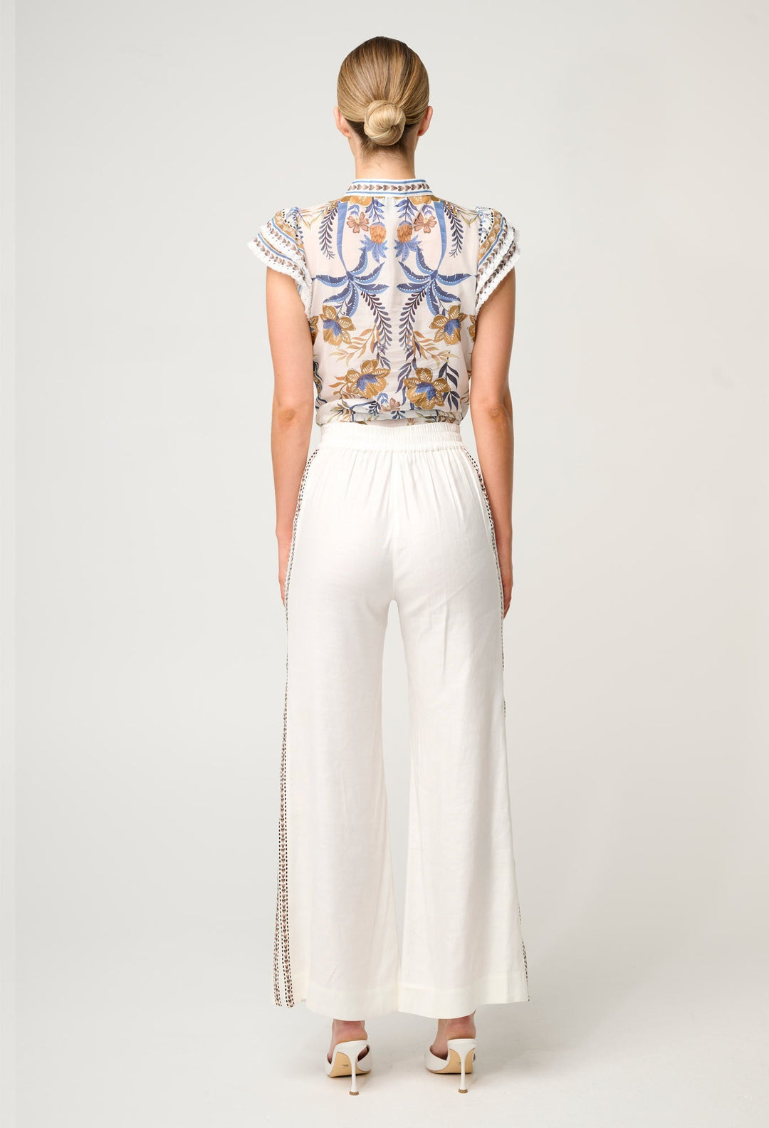 Zara Linen Viscose Pant in Ivory - Stanleyandstone