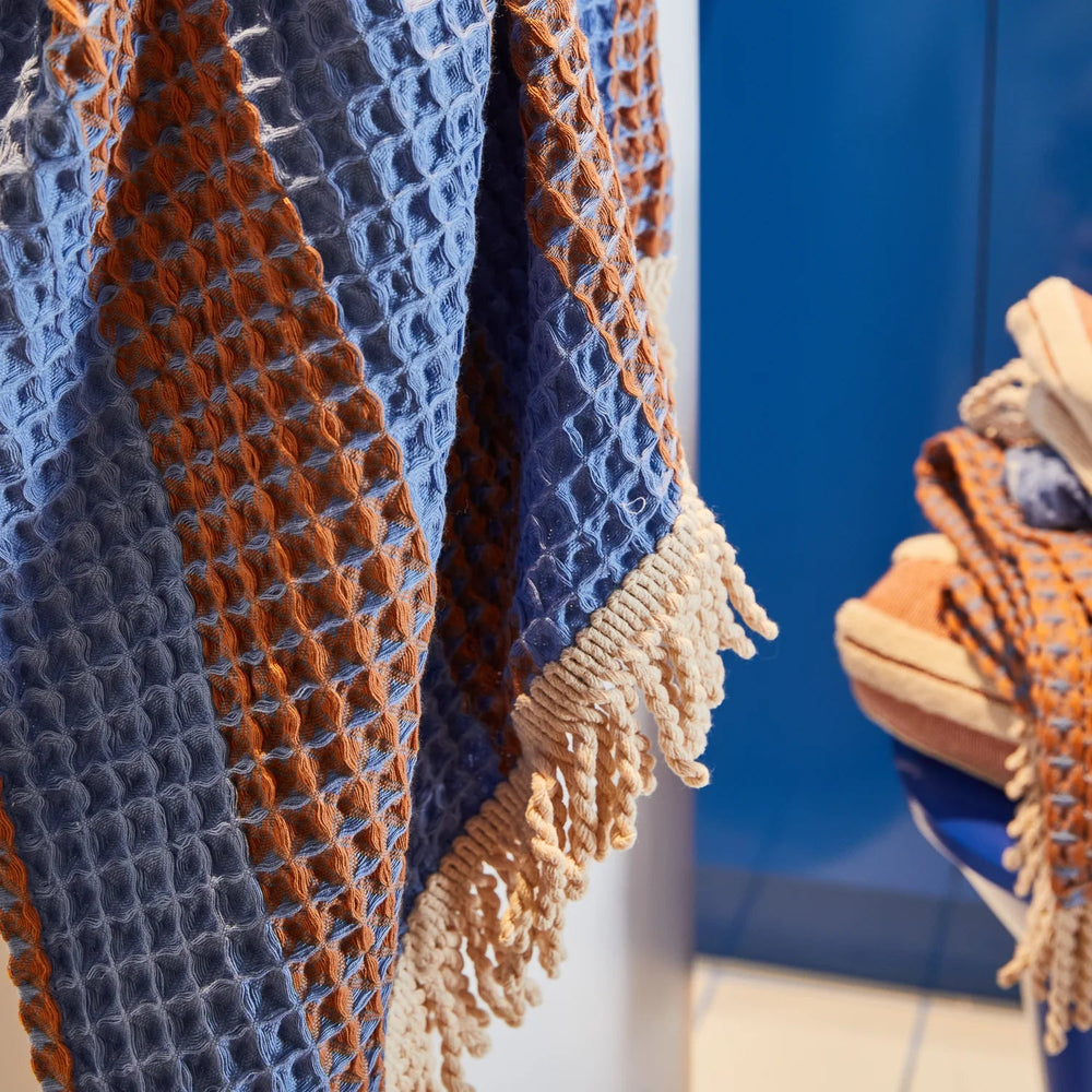 Zelia Waffle Hand Towel - Blue Jay Accessories Sage & Clare