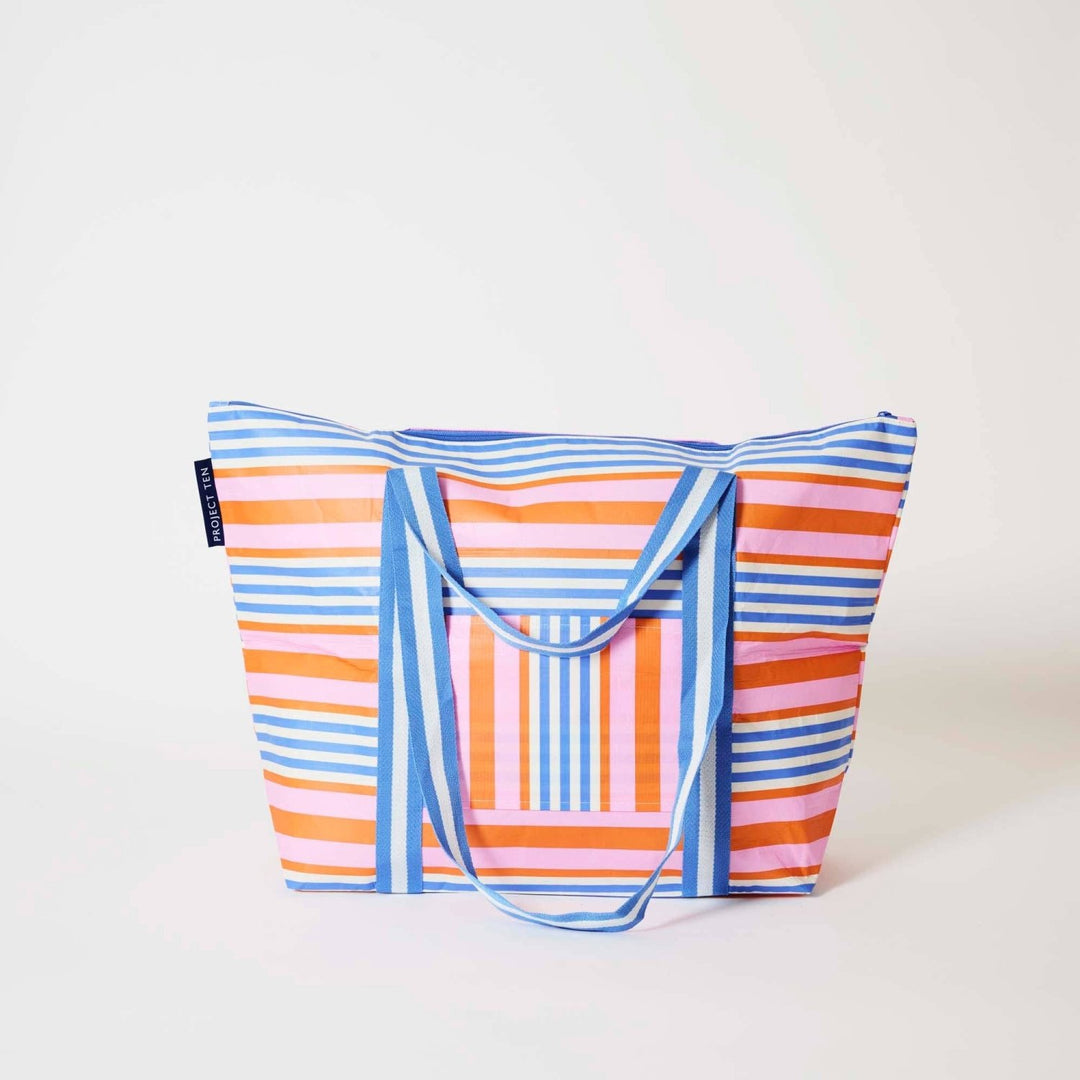 Zip Medium Tote – Capri Stripe - Stanleyandstone