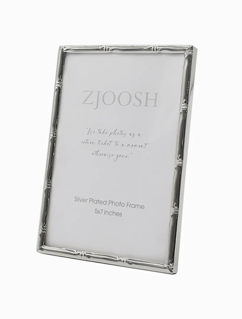 Zjoosh Colonial Bamboo Silver Picture Frame (2 sizes) gifts zjoosh