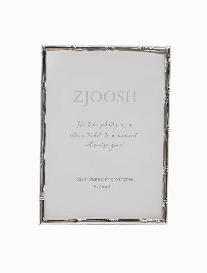Zjoosh Colonial Bamboo Silver Picture Frame (2 sizes) gifts zjoosh