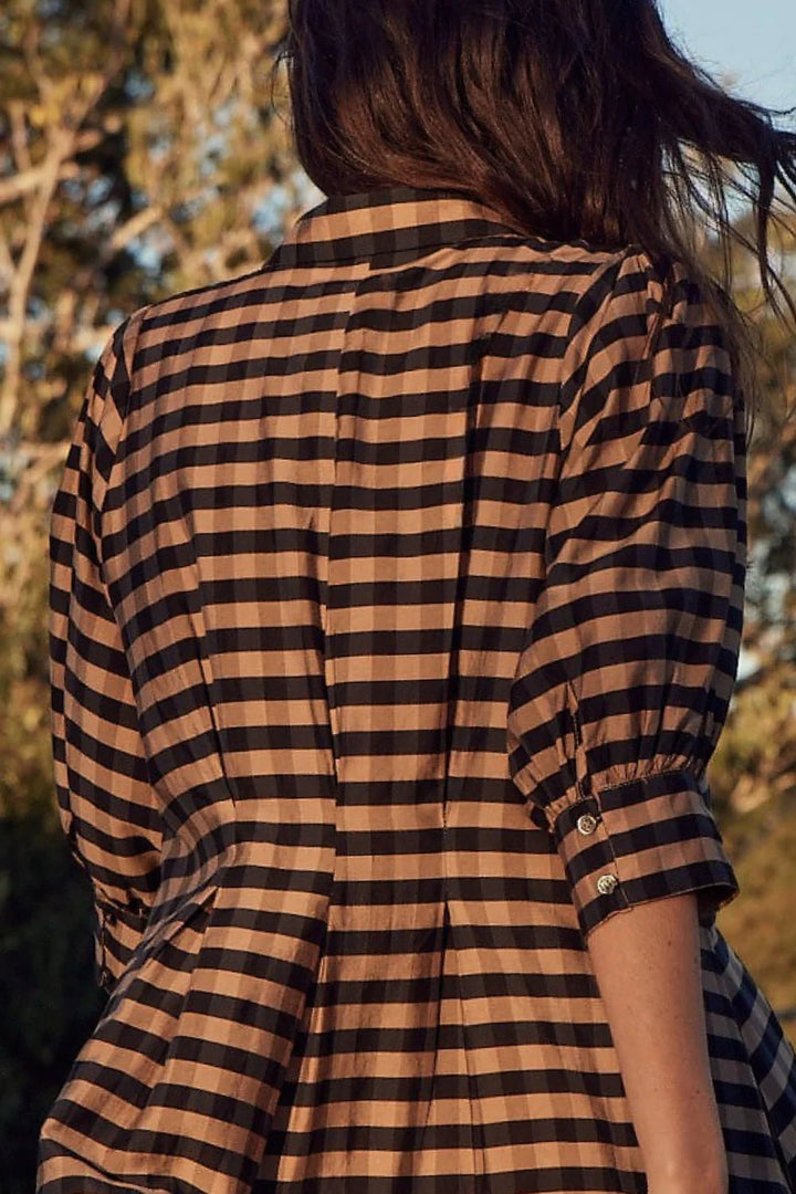 Zoe Kratzmann Befit Dress - Toffee black check Dresses Zoe Kratzmann