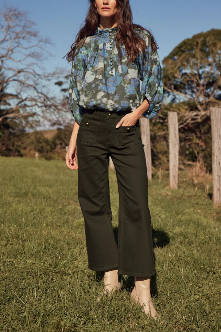 Zoe Kratzmann Crescendo Top - forest blur blouse Zoe Kratzmann